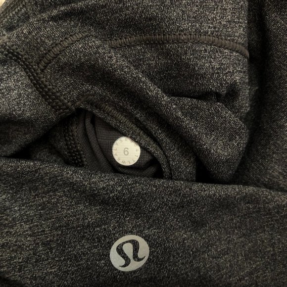 lululemon Wunder Under crop (Hi-Rise) Luxtreme 21" - Heathered Black - Picture 3 of 5